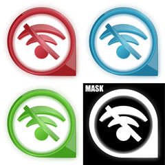 ikona w okręgu ze strzałką i blaskiem zestaw