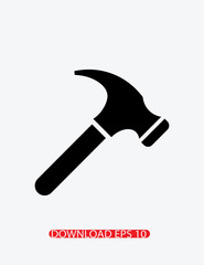 Hammer icon, Vector