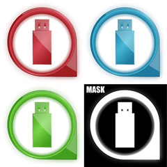 ikona w okręgu ze strzałką i blaskiem zestaw