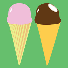 Set of Ice Cream Cones
