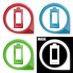 ikona w okręgu ze strzałką i blaskiem zestaw © vempireart