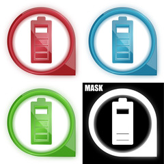 ikona w okręgu ze strzałką i blaskiem zestaw © vempireart