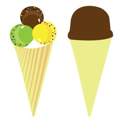 Set of Ice Cream Cones