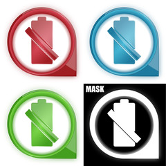 ikona w okręgu ze strzałką i blaskiem zestaw © vempireart