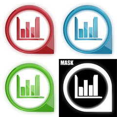 ikona w okręgu ze strzałką i blaskiem zestaw