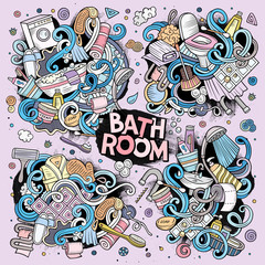Vector set of Bathroom doodle designs