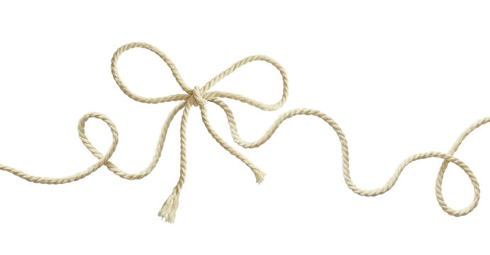 White wavy rope and bow