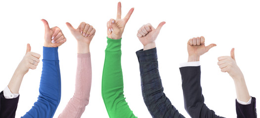 Fototapeta premium Woman hand with thumb up