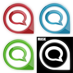 ikona w okręgu ze strzałką i blaskiem zestaw © vempireart