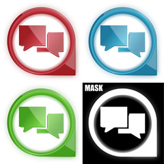 ikona w okręgu ze strzałką i blaskiem zestaw © vempireart