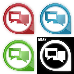 ikona w okręgu ze strzałką i blaskiem zestaw © vempireart