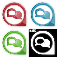 ikona w okręgu ze strzałką i blaskiem zestaw © vempireart