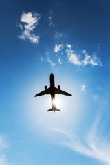 Airplane in the sky