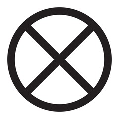 Clearway and no parking sign line icon