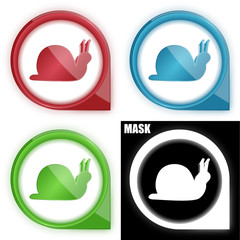 ikona w okręgu ze strzałką i blaskiem zestaw © vempireart