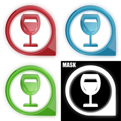 ikona w okręgu ze strzałką i blaskiem zestaw