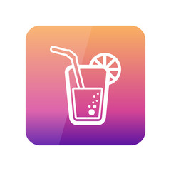 Cocktail outline icon. Summer. Vacation