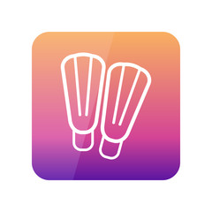Flippers outline icon. Summer. Vacation