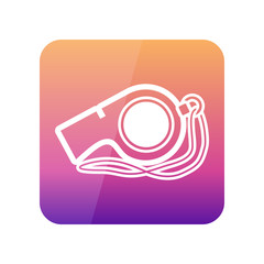 Whistle outline icon. Summer. Vacation