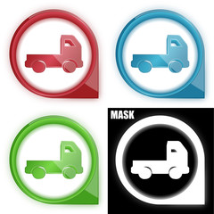 ikona w okręgu ze strzałką i blaskiem zestaw © vempireart