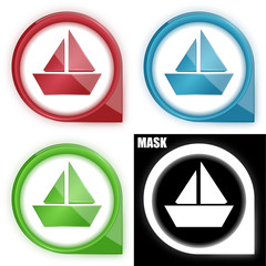 ikona w okręgu ze strzałką i blaskiem zestaw © vempireart