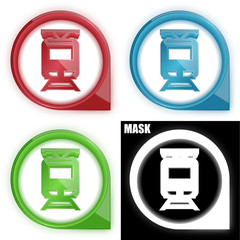 ikona w okręgu ze strzałką i blaskiem zestaw © vempireart