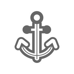 Anchor outline icon. Summer. Marine