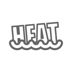 Heat outline icon. Summer. Vacation