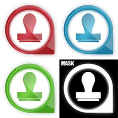 ikona w okręgu ze strzałką i blaskiem zestaw © vempireart