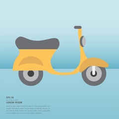 Lorem ipsum text and scooter