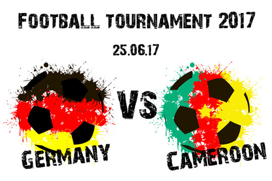 Banner football match Germany vs Cameroon