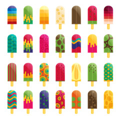 Popsicle ice cream flat vector