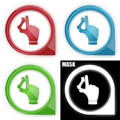 ikona w okręgu ze strzałką i blaskiem zestaw