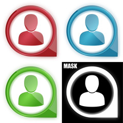 ikona w okręgu ze strzałką i blaskiem zestaw