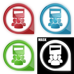 ikona w okręgu ze strzałką i blaskiem zestaw © vempireart