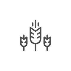 Wheat line icon