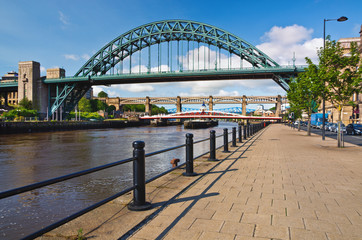 Tyne Bridges at Newcastle - obrazy, fototapety, plakaty