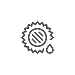 Sunflower oil line icon