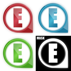 Fototapeta premium ikona w okręgu ze strzałką i blaskiem zestaw