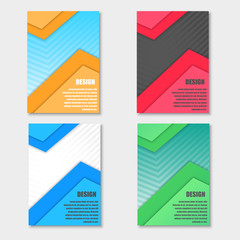 Modern abstract brochure flayer business design, poster with color triangle