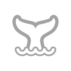 Whale tail outline icon. Summer. Vacation