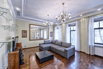 Living room interior in modern house.
