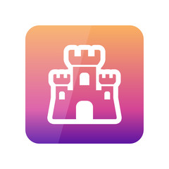 Sand Castle outline icon. Summer. Vacation