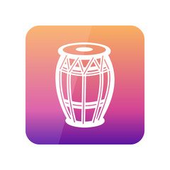 Drum outline icon. Summer. Vacation