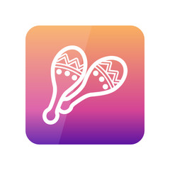 Maracas outline icon. Summer. Vacation