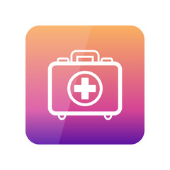 First aid kit outline icon. Summer. Vacation