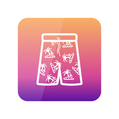 Men Beach Shorts icon. Summer. Vacation