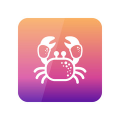 Crab outline icon. Summer. Vacation