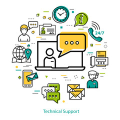 Technical Support - Line round concept