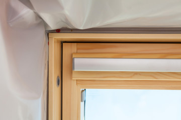 Fototapeta premium Closeup detail of skylight (roof window)
